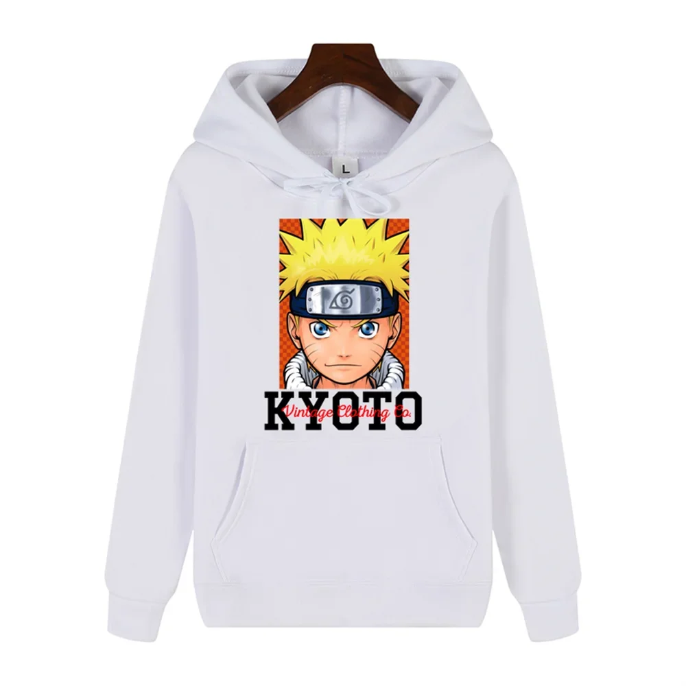 Naruto anime simples impressão outono/inverno confortável macio masculino de alta qualidade casual moda rua hoodie streetwear