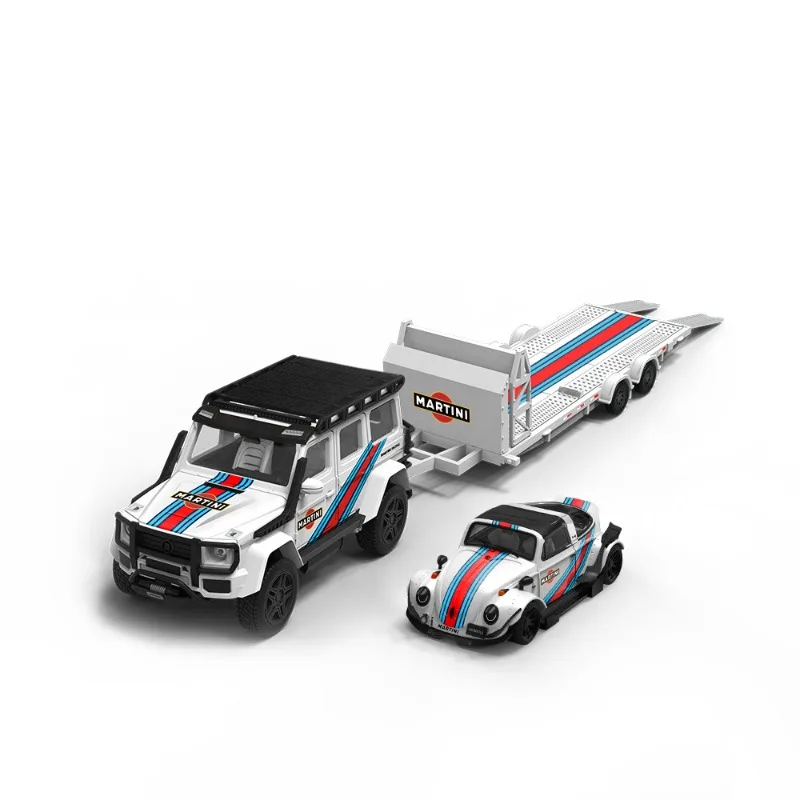 

Martini paint trailer set, simulated alloy car model