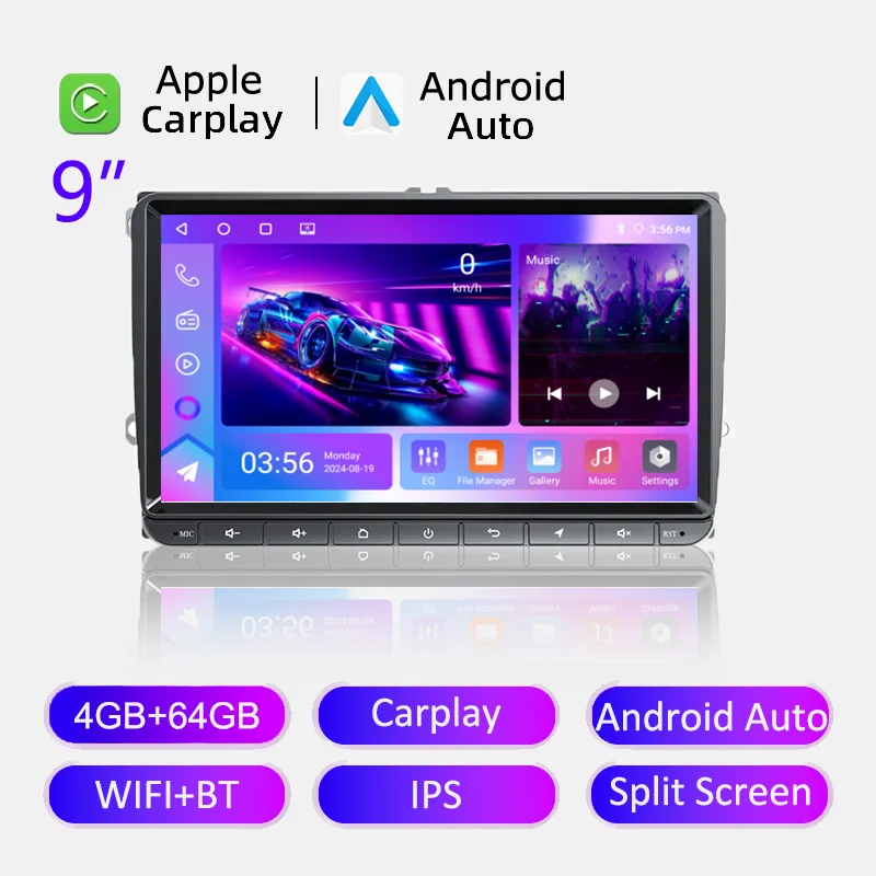 2Din Autoradio Android voor Volkswagen Golf 5 6 Polo Passat B6 B7 CC Skoda Jetta Universele Multimedia Carplay Wifi GPS Navigatie