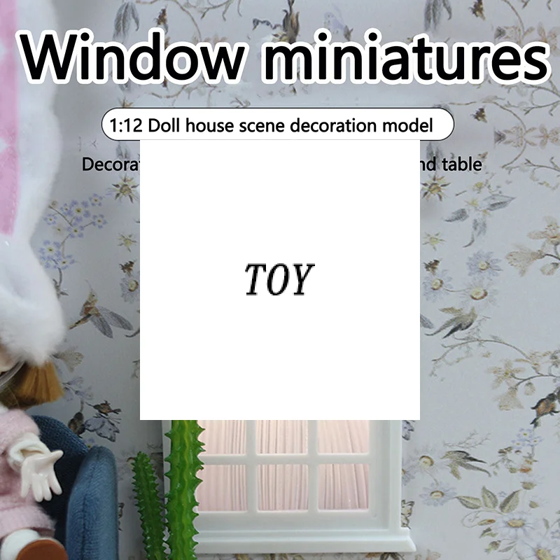 인형 집용 창문 모델 가구; 1개 미니어처 1/12 장난감 가구