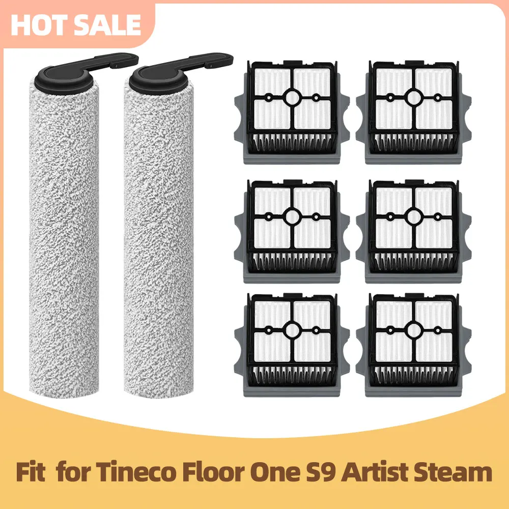 Compatible for Tineco Floor One S9 Artist Steam/S9 Artist Lay-flat Vacuum Brush Roller HEPA Filter Replacement Parts Accessories