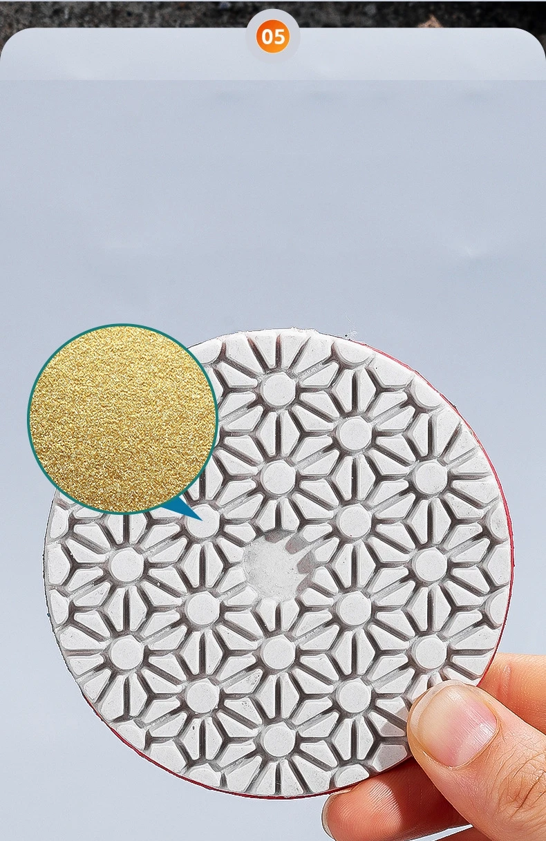 Integrierte Polierscheibe zum Trimmen von Steinen, Diamant-Polierpads, Schleifscheibe für Marmor, Granit, Edelsteine, Nass- und Trockenpolierpads – Detail 4