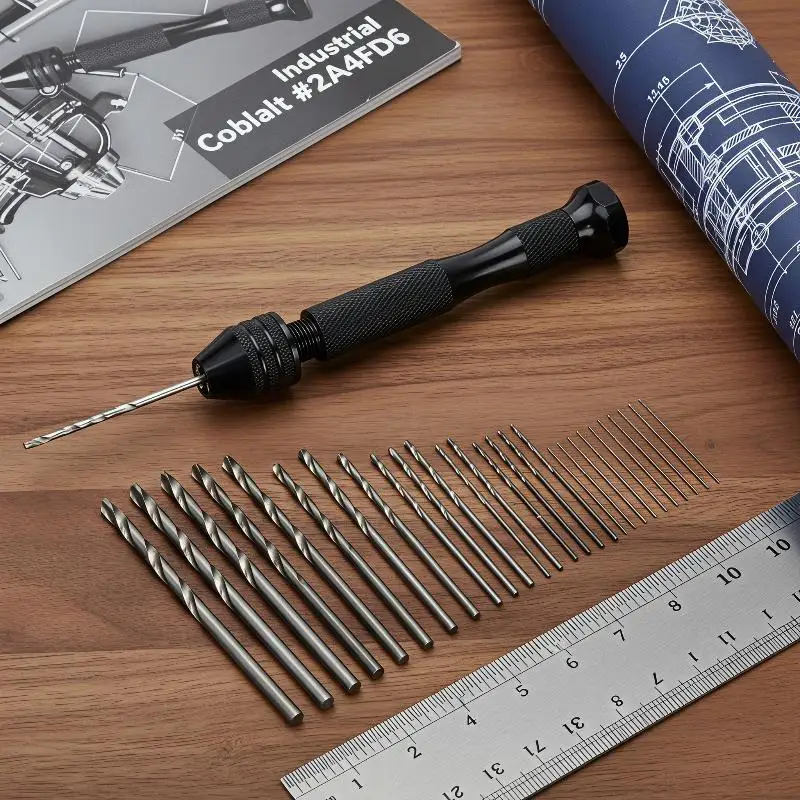 High Speed Steel Mini Twist Drill Bits 26Pcs Portable Hand Drill Kit for Precision Drilling Wood Model Craft Making