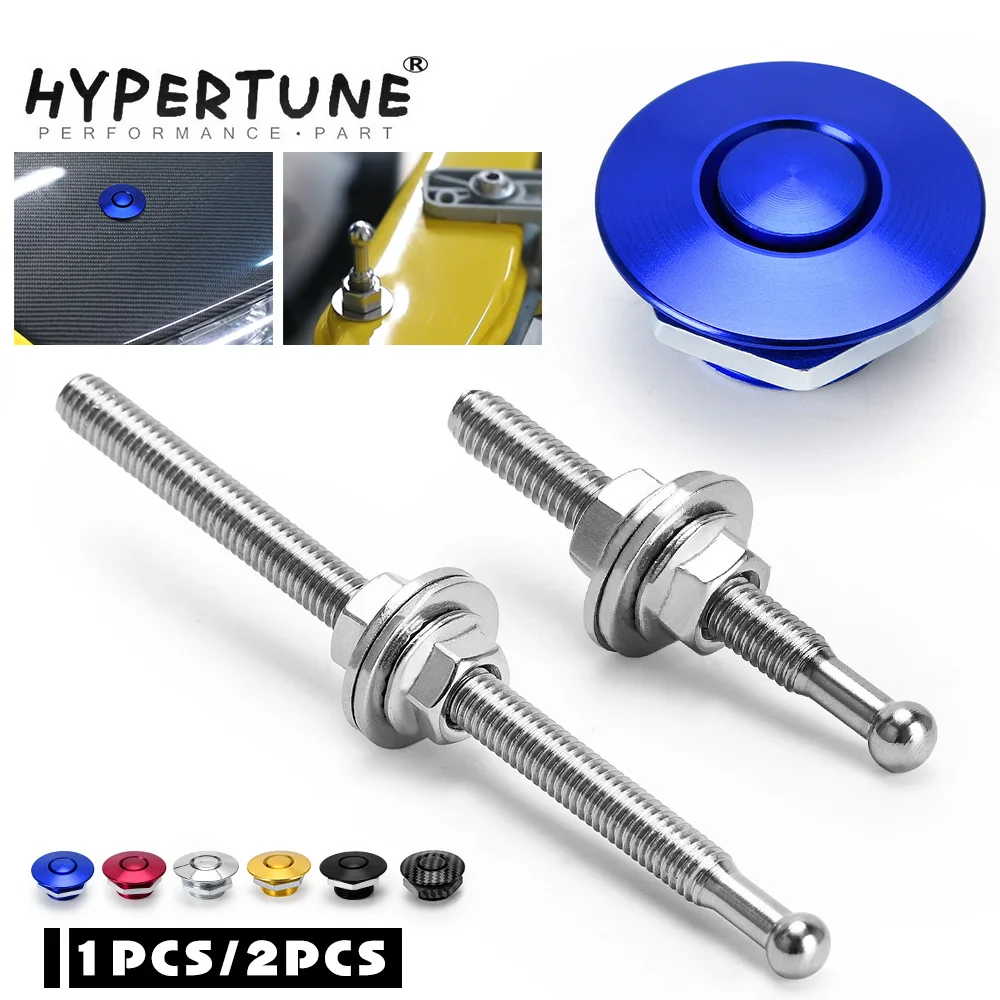 

Hypertune - 1.25" Universal Style Push Button Billet Hood Pins Lock Clip Kit For BMW Ect Car Quick Pins HT-HPL04/05
