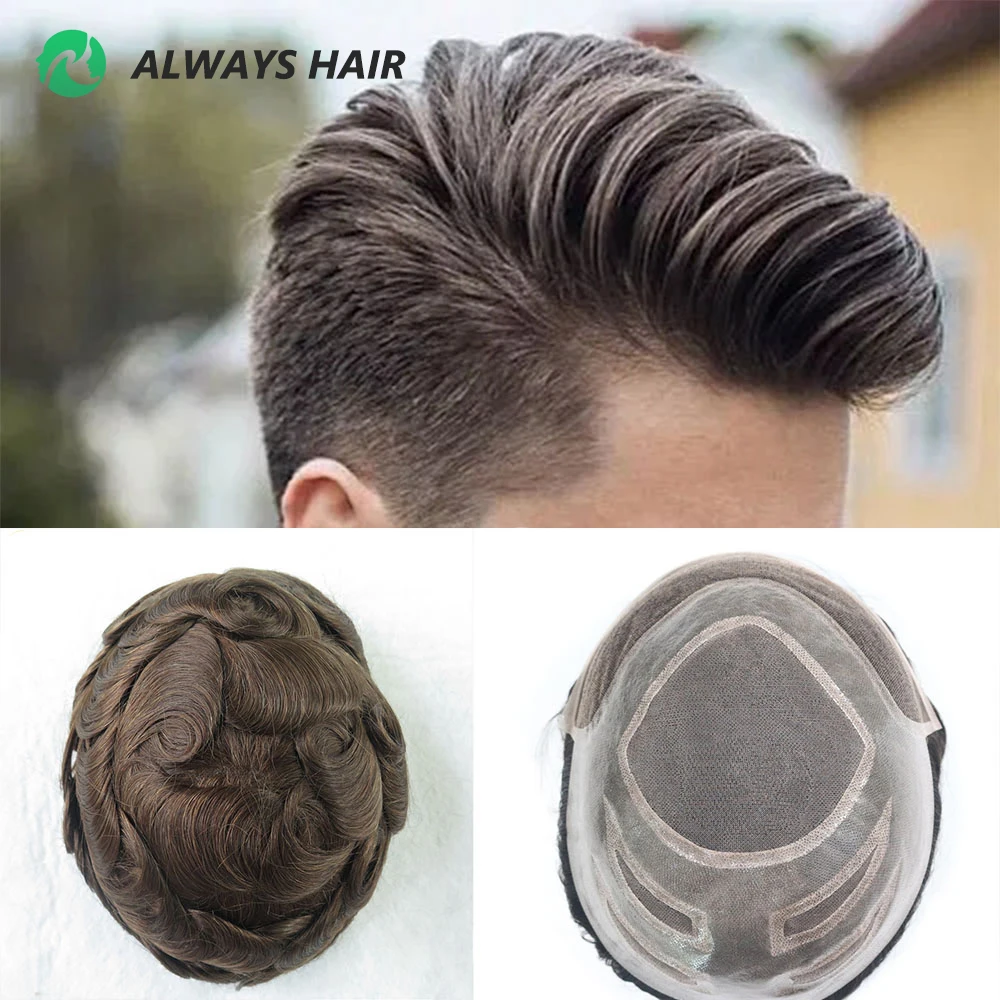 

Versalite 6x8 7x9 8x10 Toupee for Men Narural Hairline Lace Front Wig Male Multiple Colors Men's Capillary Prothesis Hair