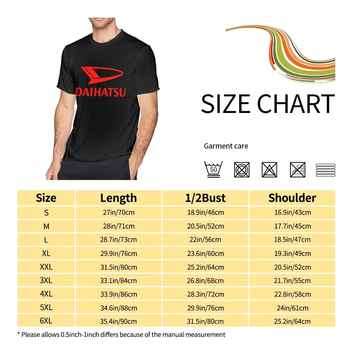 DAIHATSU T-shirt Men Print Round Neck T-shirt Summer Fashion Short Sleeve Cotton T Shirt