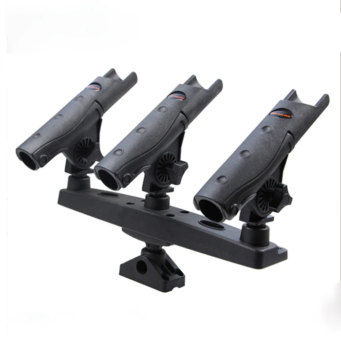 

STLF Fishing Boat Fishing 360 Degrees Adjustable Outdoor Boat Fishing Rod Holder Triple Rod Holder