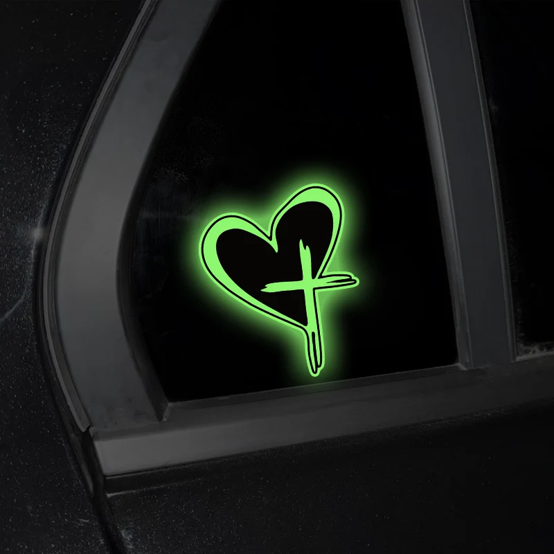 

1 шт., светящиеся наклейки для мотоцикла с крестом, забавные наклейки на топливный бак для мотоцикла, обтекатель, электрический скутер, окно автомобиля, светящиеся в темноте наклейки