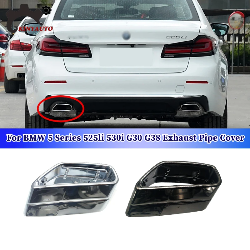 

For BMW 5 Series 525li 530i G30 G38 Rear Bumper Muffler Trim Cover Rear cylinder Exhaust Pipe Frame Rear Exhaust End