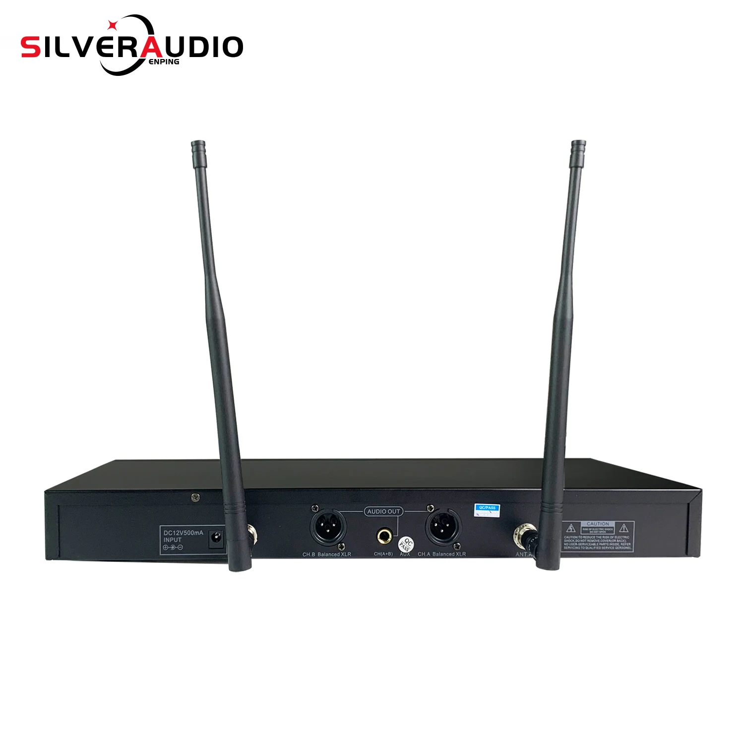 Sistema de micrófono inalámbrico, dispositivo de 2x100 canales, UHF, 100M de distancia de trabajo para KTV de escenario de Conferencia