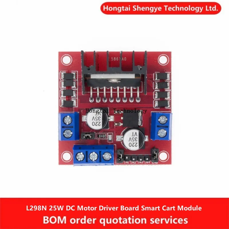 L298N 25W Motor Driver Board Module DC Stepper Motor Motor Smart Car Robot Accessories
