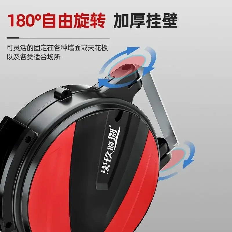 Pratical Self-retracting Air Drum High Pressure PU Braided Air Hose Reel Wall Mount Pipe Retractor for Auto Repair Car Beauty Wo
