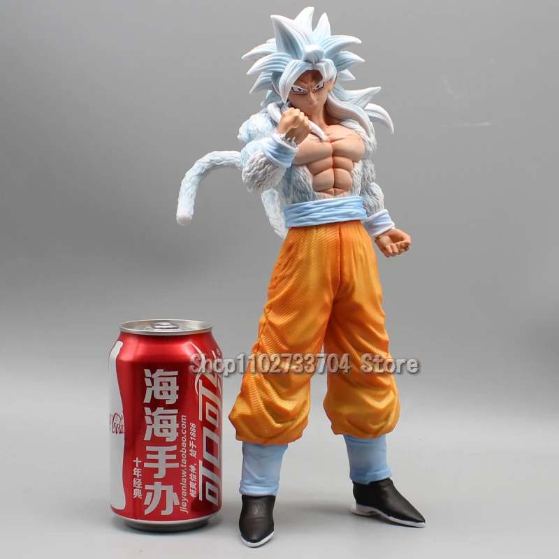 30cm SSJ4 Goku Dragon Ball Z Figures Super 5 Son Goku White Hair Action Figures PVC Model Collection Toys Ornamen Gifts