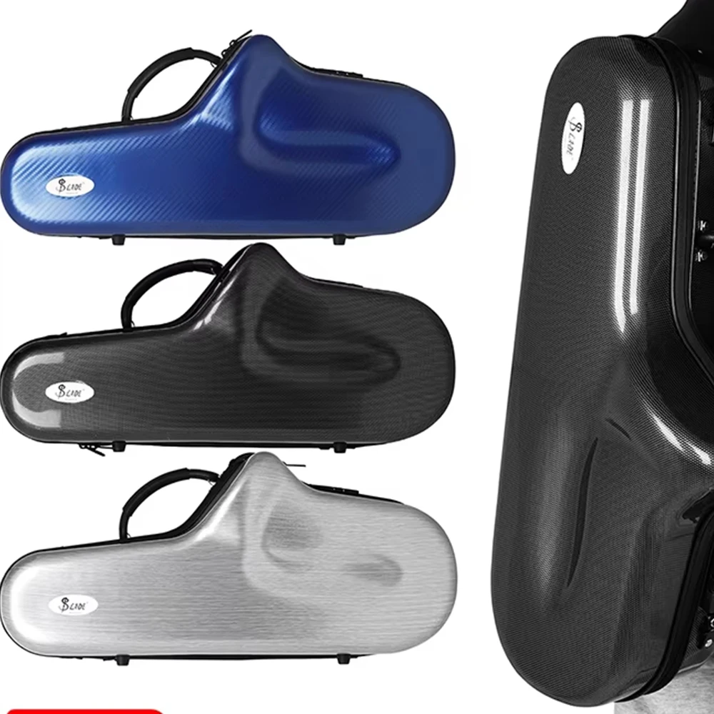 Alto Saxophone Case Fiberglass Shockproof Body Password Lock & Dual Shoulder Straps Alto Saxophone Box Wind Instrument Parts ﻿