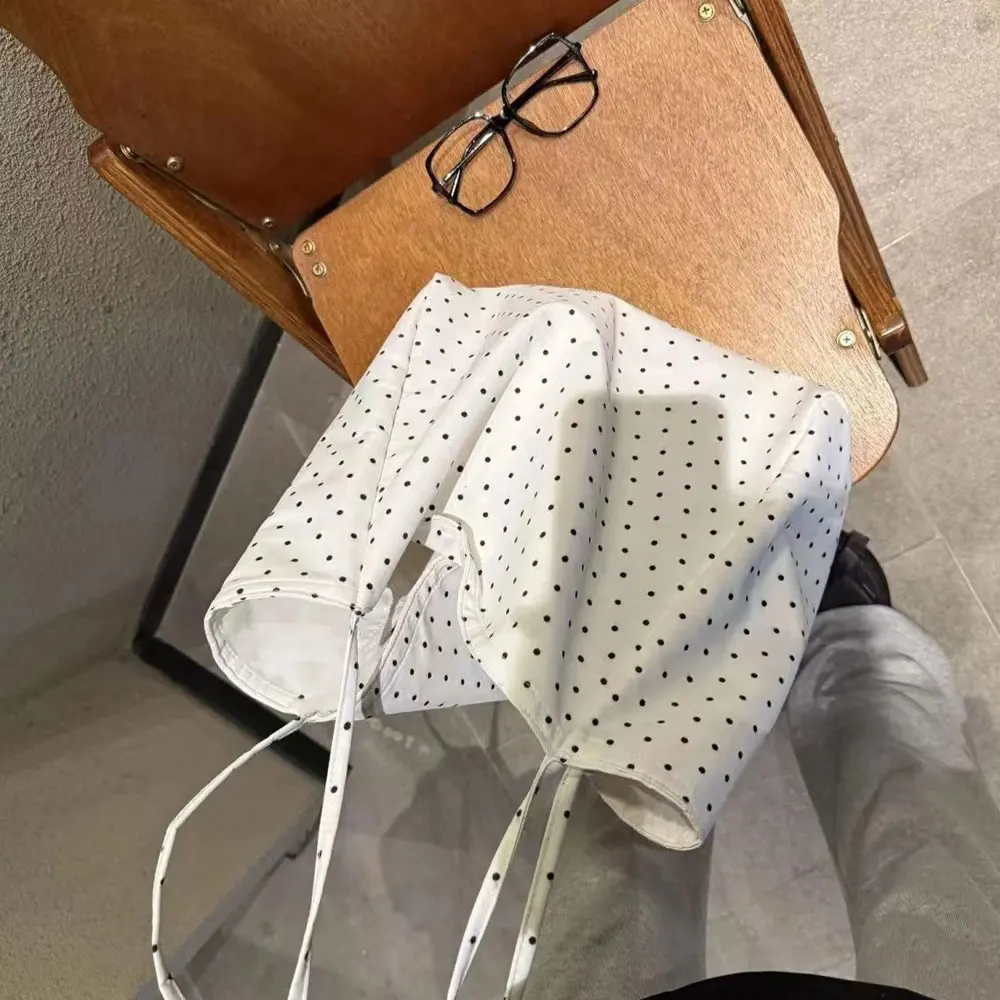 Large-Capacity New Polka-Dot Canvas Bag, Korean Style Girl's Korean-Style Student Tote Bag, Versatile Commuting Shoulder Bag view 5