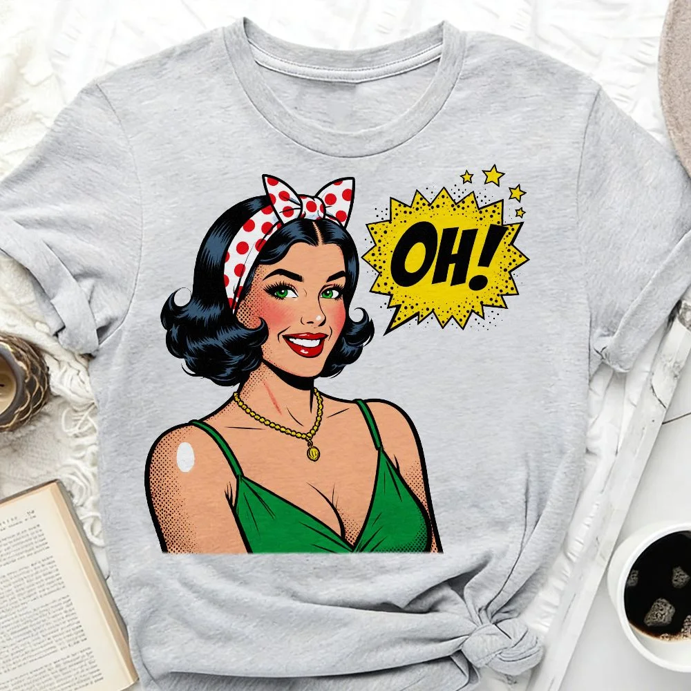 Set of 8 Retro Pop Art Pin-Up Girl Heat Transfer Iron On Stickers, Vintage 50s Woman Cartoon Iron-On Patches for T-Shirt DIY view 3