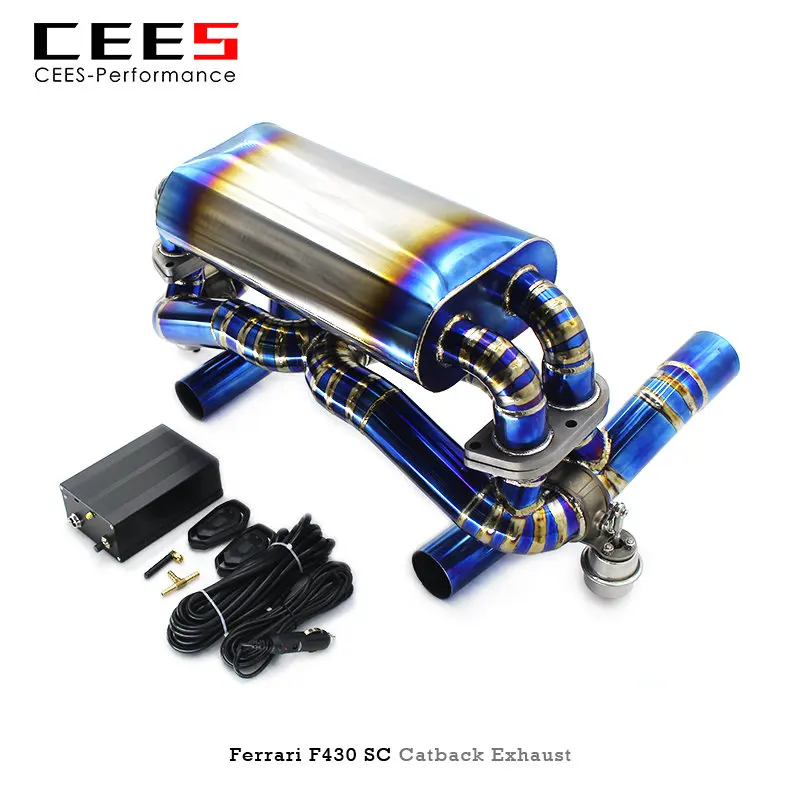 

CEES Catback Exhaust For Ferrari430/F430 SC Scuderia 4.3L 2005-2009 Titanium alloy escape Exhaust Pipe Muffler Car ExhaustSystem