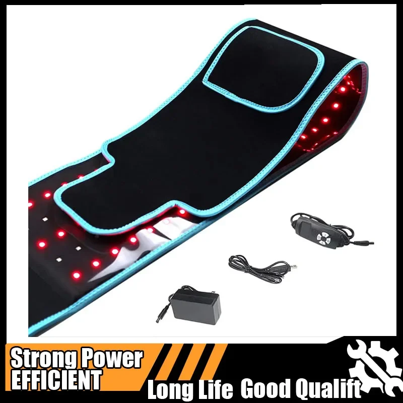 

Светодиодный красный и инфракрасный терапевтический пояс 850 нм 660 нм, облегчение боли в спине, обертывание для сжигания жира, машина для похудения, грелка для талии, полное тело