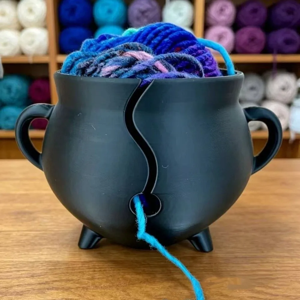 Plastic 3D Printing Yarn Bowl Anti-Tangle Portable Knitting Storage Basket DIY Sturdy Knitting Wool Holder Handcraft Activities