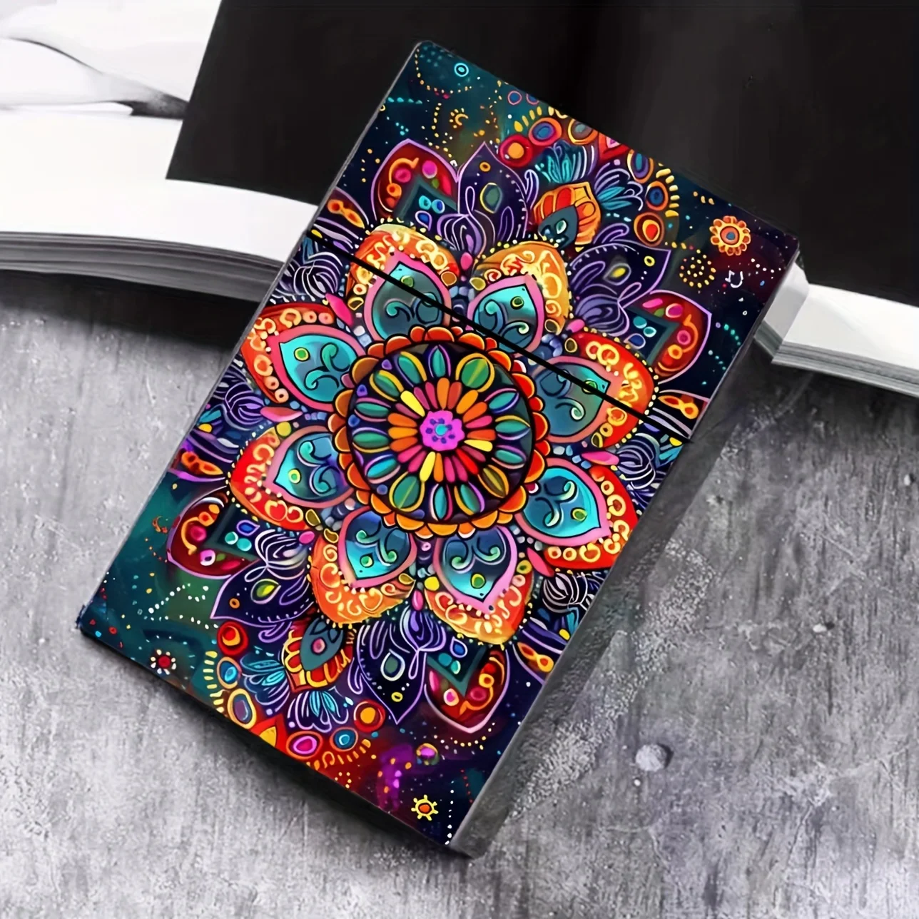 Mandala Pattern Plastic Cigarette Case - 84mm Size, Creative Lady Painted Cigarette Case