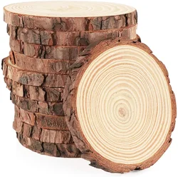 3-16CM Starke Natürliche Kiefer Runde Unfinished Holz Scheiben Kreise Mit Baumrinde Log Discs DIY Handwerk Hochzeit partei Malerei 1-10pc