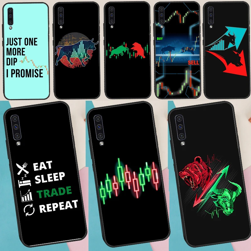 Trade Investment Forex Stock market Case For Samsung A52S A21S A02S A03S A51 A71 A50 A70 A12 A22 A32 A42 A72 A52 Phone Coque