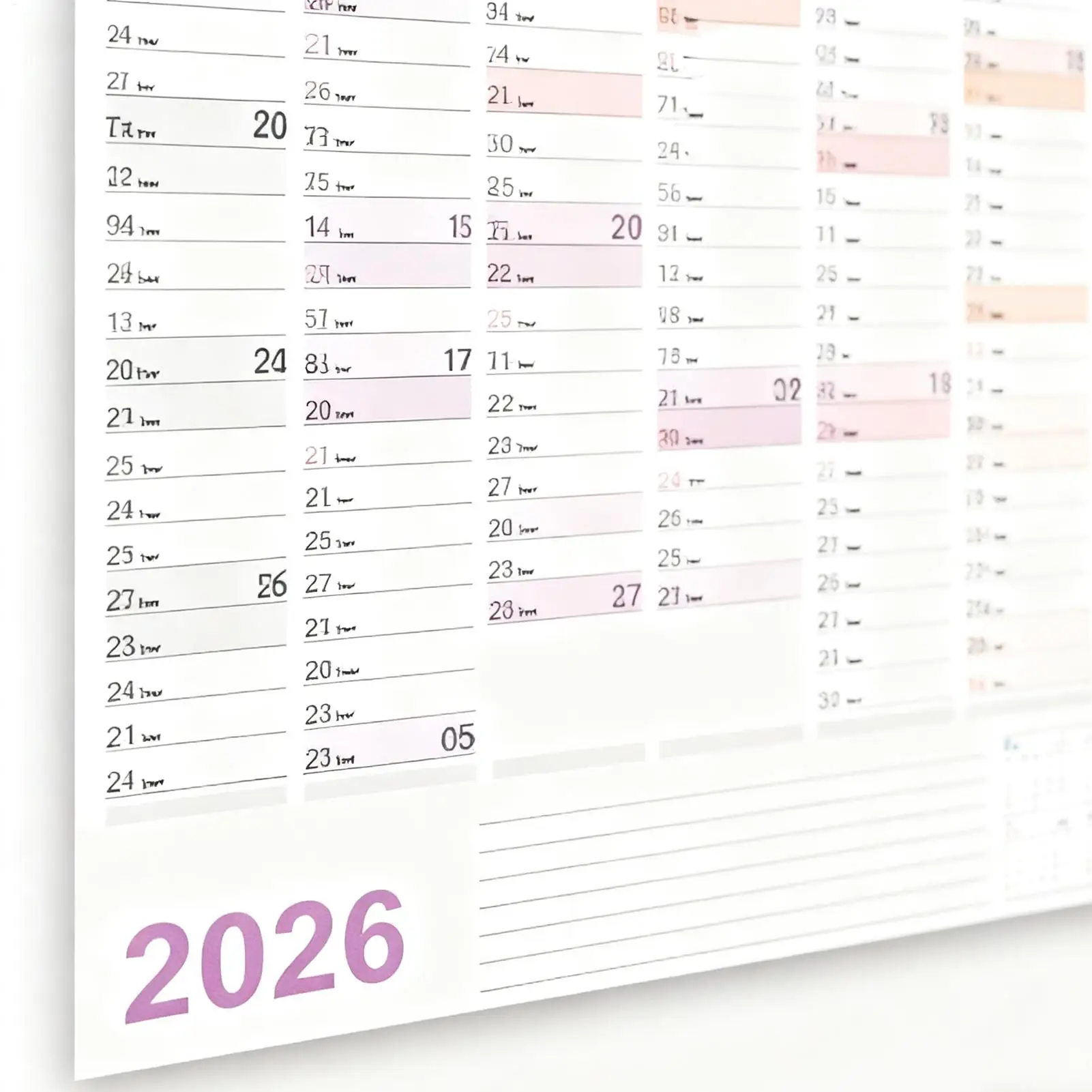 

Большой настенный календарь на 2026 29 х 20 дюймов, большой домашний декор с этикетками для наконечников, ежедневник-календарь для преподавания, школьных задач дома