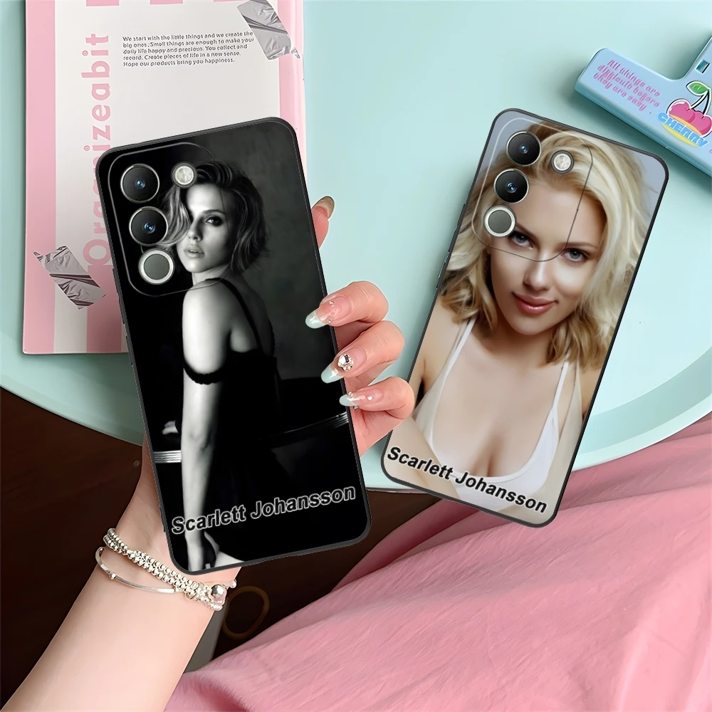 Painting S-Scarlett Mobile Cell Phone Case for VIVO Y95 Y93 Y31 Y20 V19 V17 V15 Pro X60 NEX Black Soft Phone Cover Shell