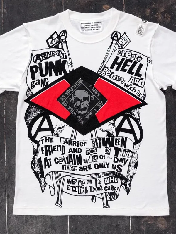 2025 Punk rock classic retro cool round neck short sleeved t-shirt TX1525