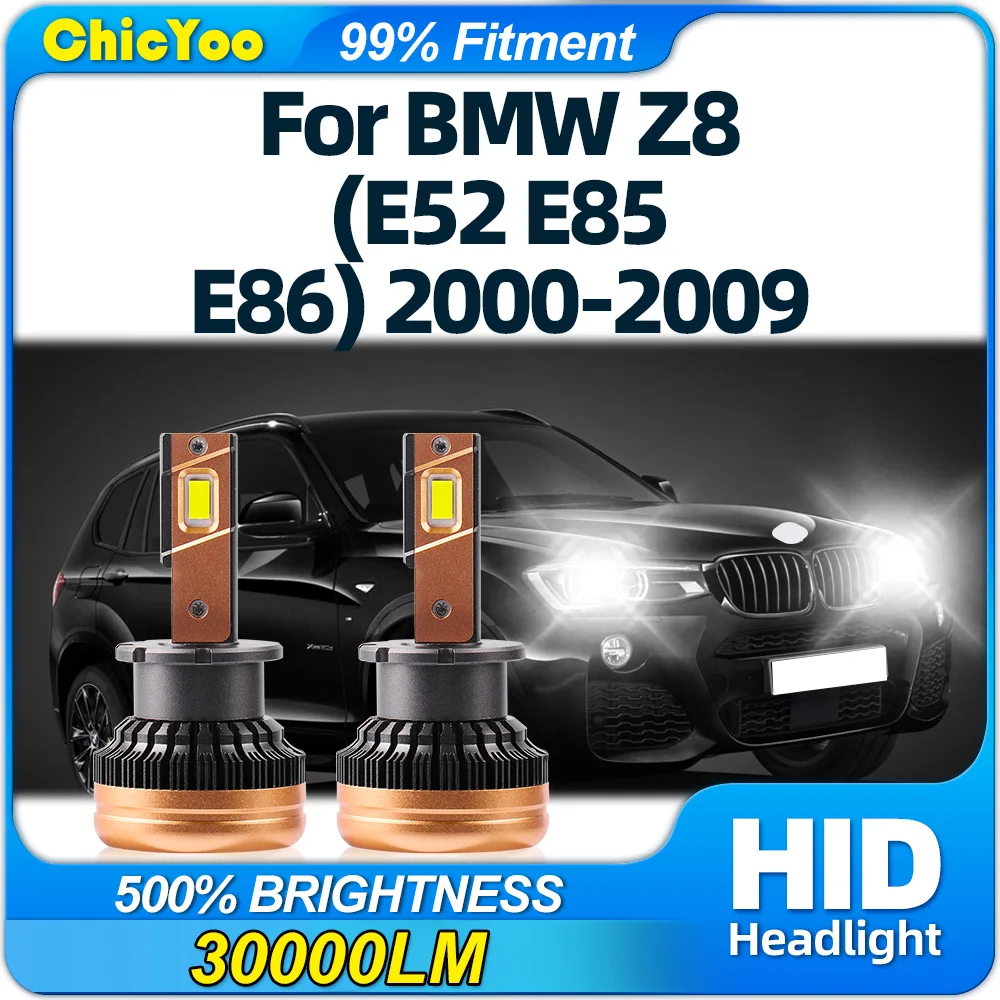 

LED Headlight Bulbs 6000K Canbus Error Free HID Xenon Lamps 12V 500% Brighter For BMW Z8 (E52 E85 E86) 2000-2006 2007 2008 2009