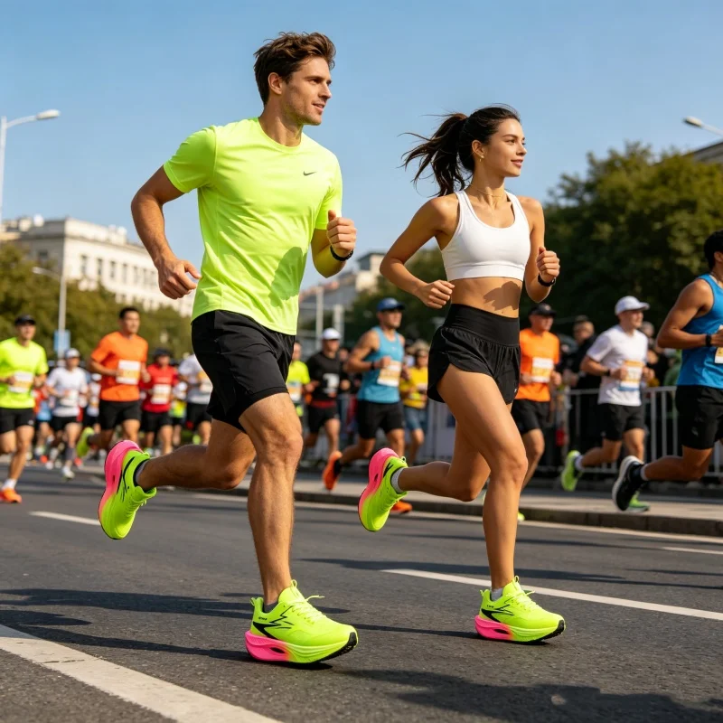 Marathon Running Shoes Men Carbon Board Speciality Sports Breathable Lightweight Women's Comfortable Athletic Nonskid Sneakers