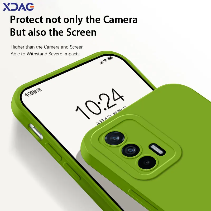 Angel Eyes Square Liquid Silicone Phone Case for Realme GT Neo Flash 2T 5G Soft Back Cover RealmeGT GTNeo Neo2T Shockproof Funda
