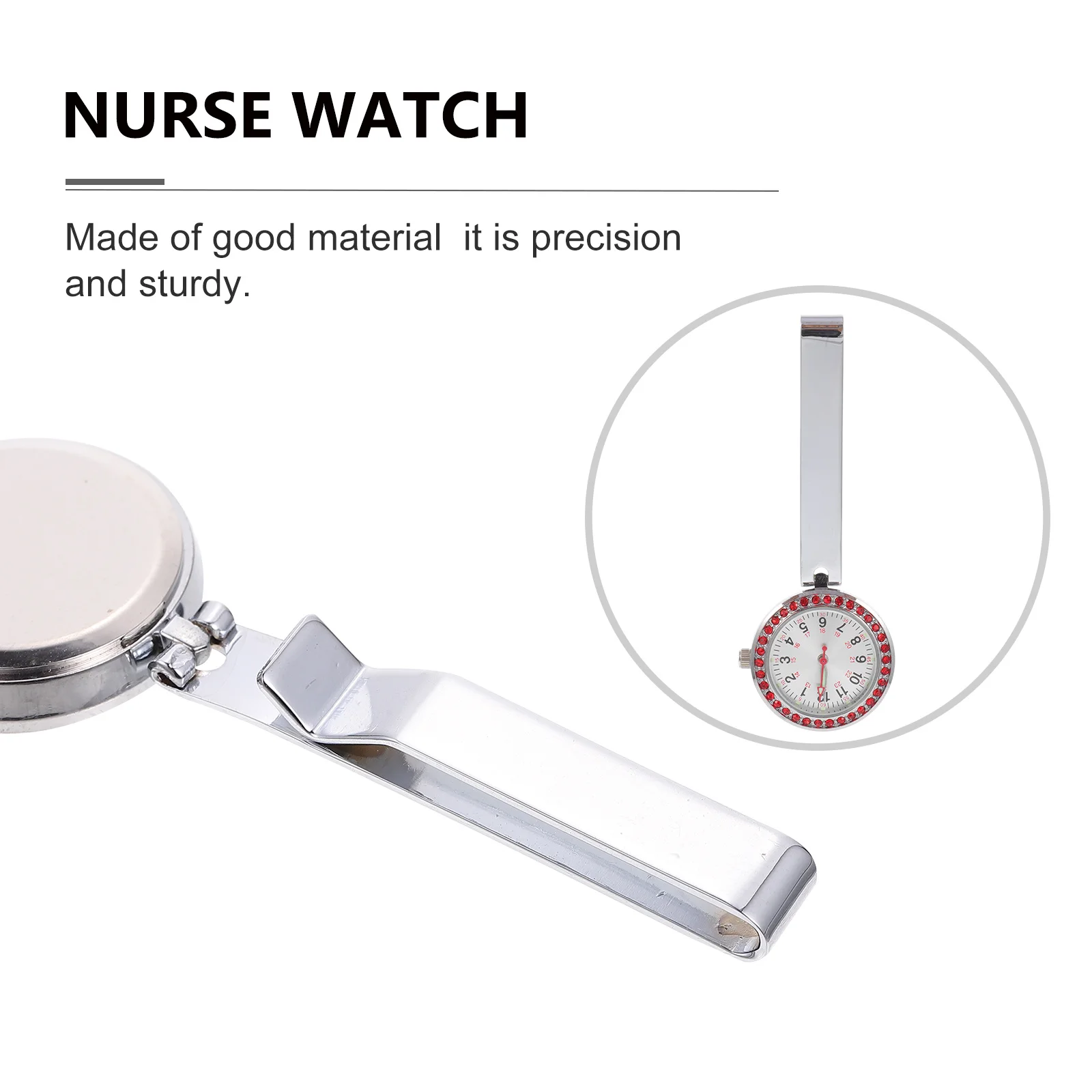 Nurse Doctor Luminous Pocket Watch Durable Zinc Alloy Portable Lightweight Chest Pendant Clip-on Hanging Watch