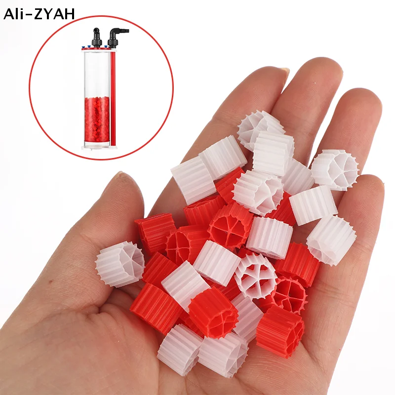 【A1】Wihte Red K1 Filtermedium Biologisches Filtrationsmedium Bio-Bälle Wasseraufbereitung für Fischbecken Aquarium Teichwasserfiltration