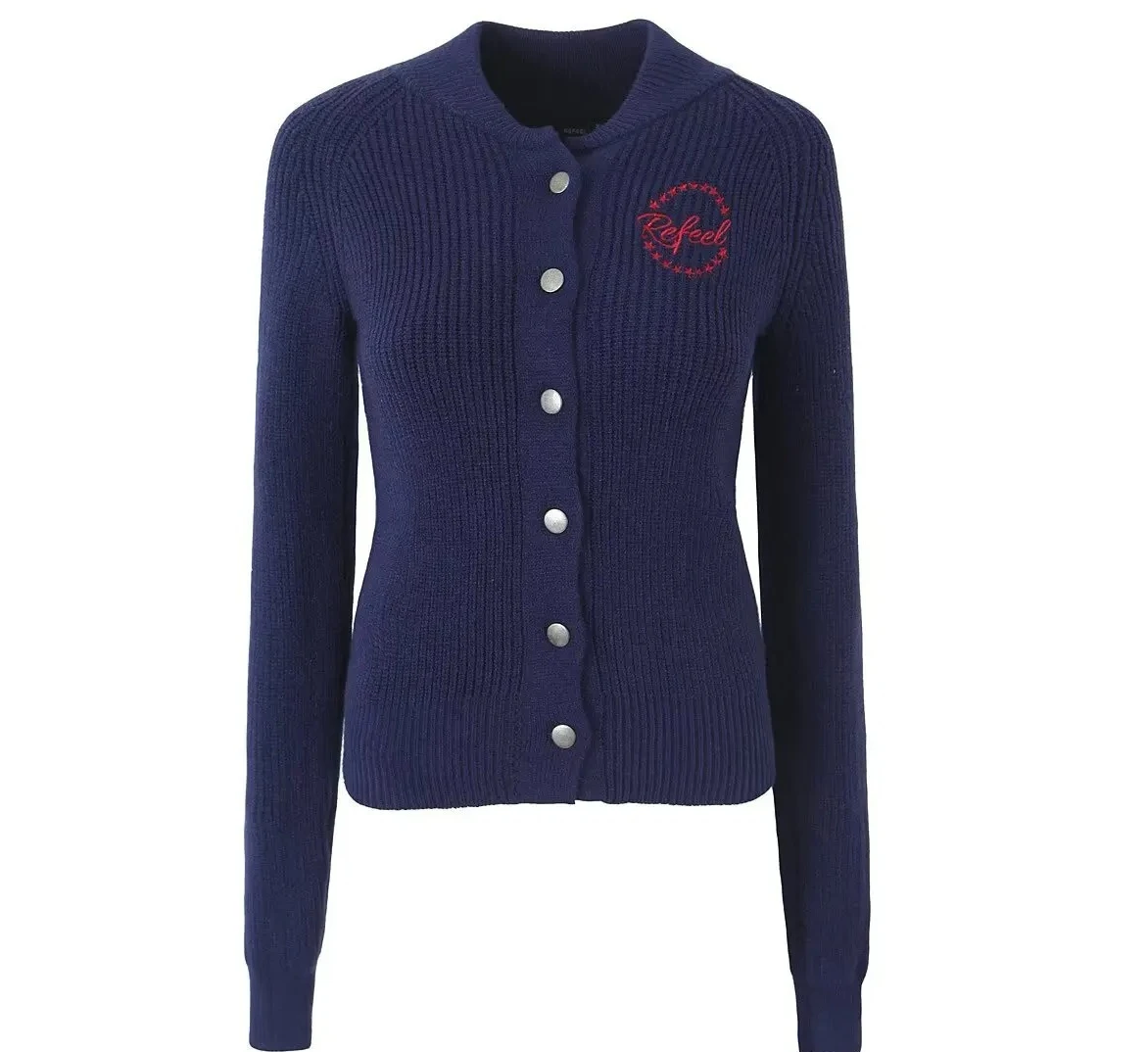 

Women's Clothing American Letter Knit Sweater Stand Up Collar Long Sleeve Short Jumpers for Women Gothic Clothes