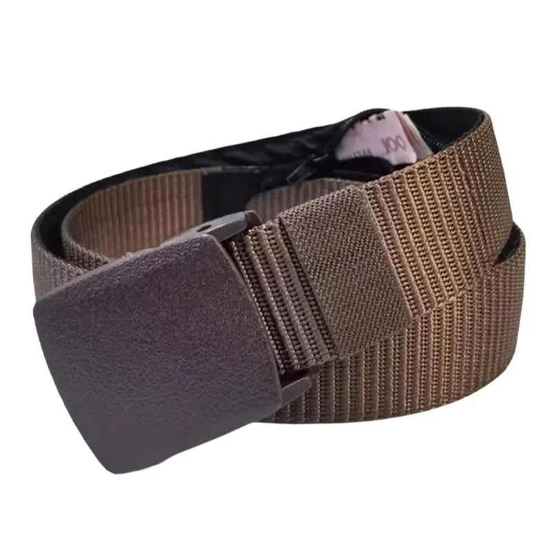 Herren Reise-Diebstahlschutzgürtel Nylon-Hüftgurt mit Reißverschluss Versteckte Geheimgeldtasche Outdoor-Sicherheitsgürtel für den Täglichen Gebrauch 6 Farben – Detail 6