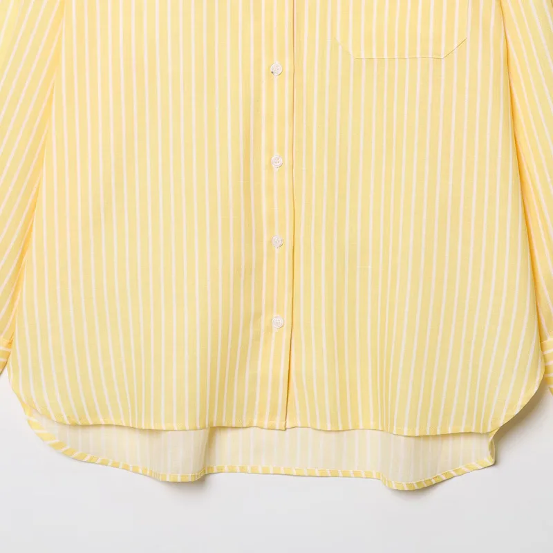 HXAO Woman 2025 Striped Oversized Shirt Spring Summer Shirts & Blouses Long Sleeve Plus Size Top Fashion Elegant Woman Shirt 066