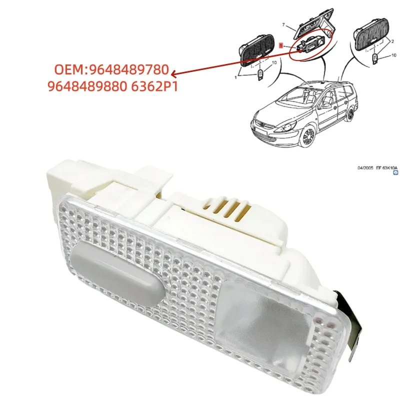 9648489780 9648489880 Ceiling light for Peugeot 407SW 307SW 308SW Citroen Imported C6 Imported C4PI Imported 3008 6362P1
