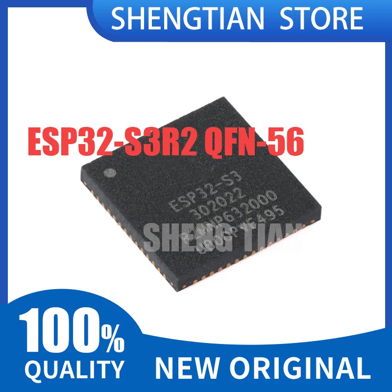2PCS/LOT ESP32-S3、ESP32-S3R2、ESP32-S3R8、ESP32-S3FH4R2、QFN56 Wi Fi+Bluetooth 5.0 32-bit dual core MCU chip