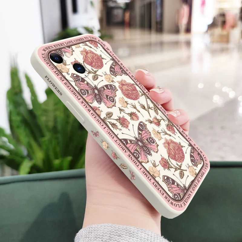 Чехол для телефона с цветочным принтом Classicism для iPhone 17, Air 16e 16, 15, 14, 13, 12, 11 Pro Max Mini X XR XS MAX Plus Cover