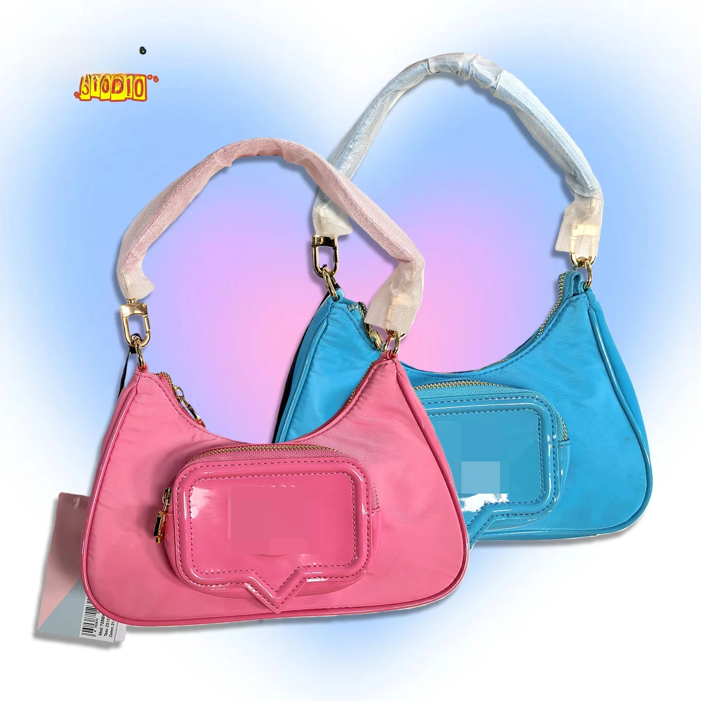 Single Eye Blogger Ins Style Hot Underarm Bag Ladies Handbag Shoulder Bag Zipper Closure American Retro Style Handbag