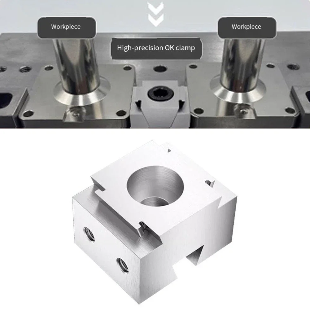 Wedge-Type Clamping Element CNC M6 M10 Mini OK Vise Smooth Jaw Precision Modular Single Vise for Machine Tools Accessory