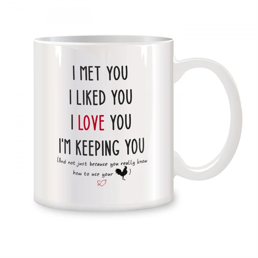 

I Met You I Liked You I Love You Mugs For Boyfriend Him Men Husband Birthday Gifts Novelty Coffee Ceramic Tea Cups White 11 oz