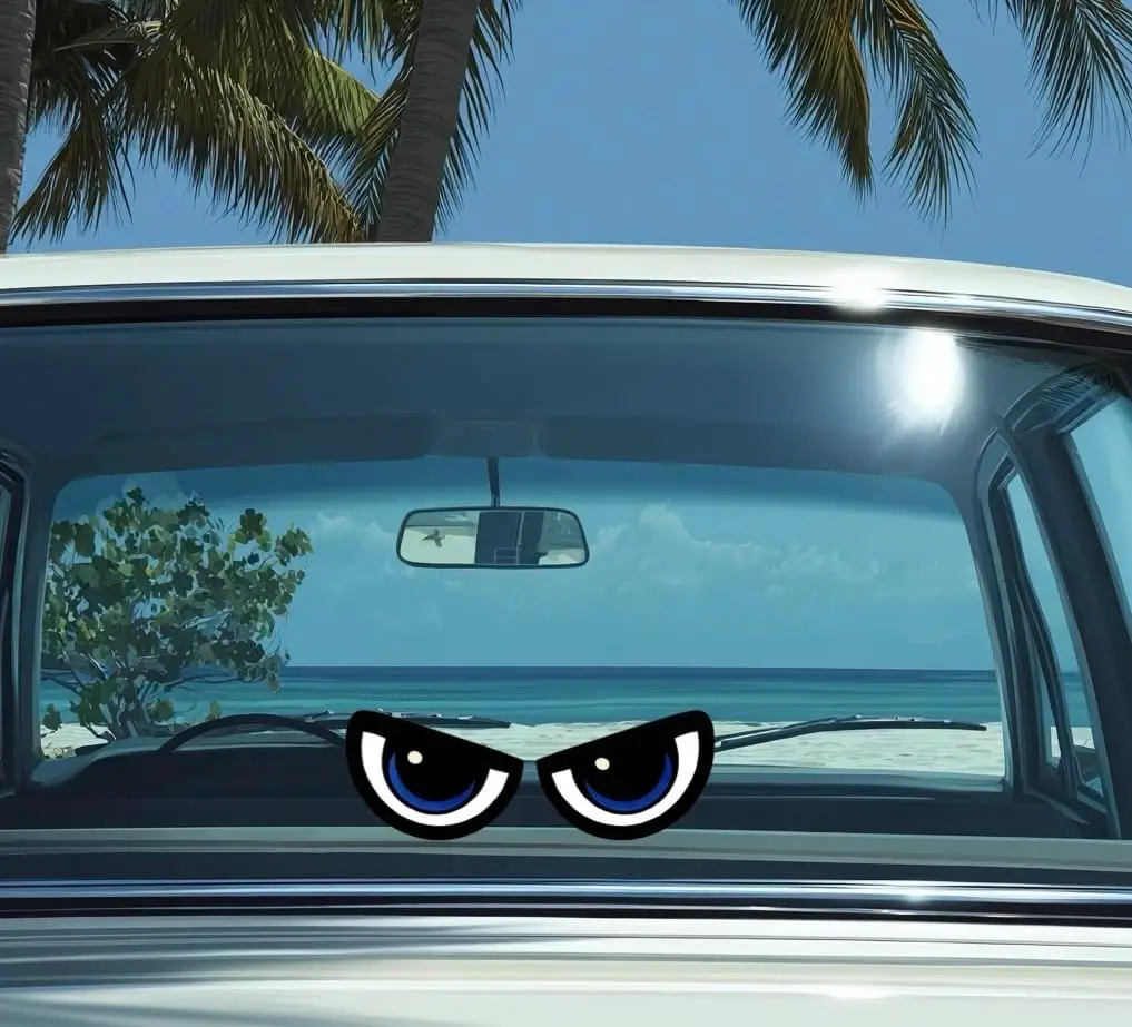 

1pair Cool Cartoon Eyes Car Decal, Peeking Eyes Vinyl Sticker for Window, Bumper, or Hood, Unique JDM Style Decoration