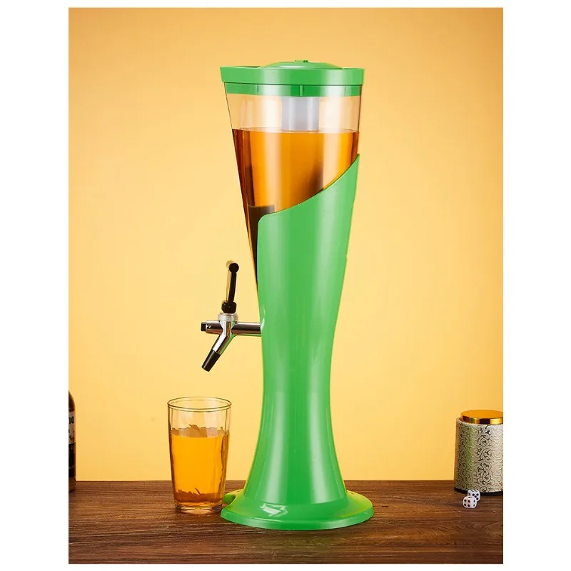 3L Illuminated Beer Dispenser, Commercial Beverage Bucket for Bar, KTV, Nightclub and Restaurant