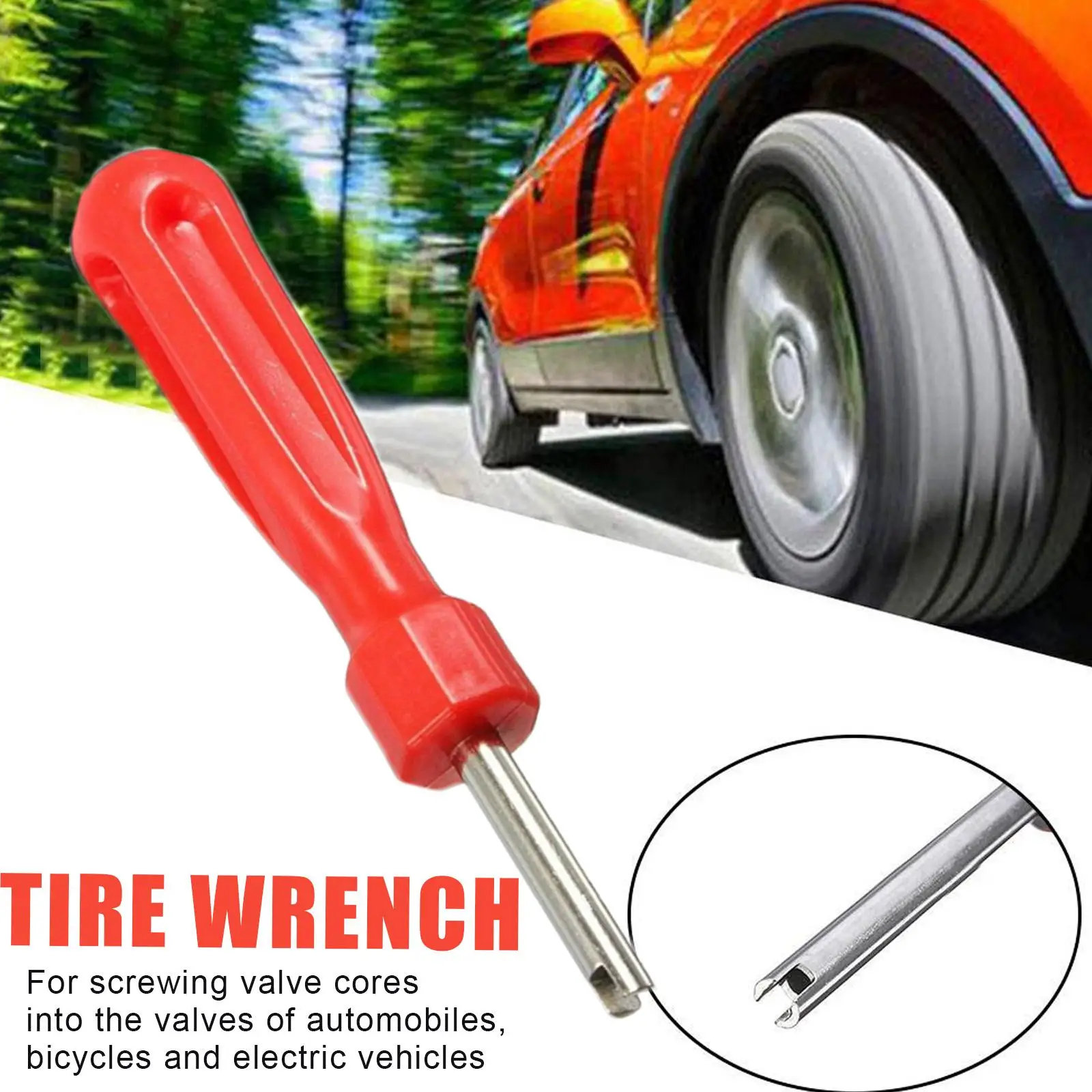 Tool with Car Tire Valve