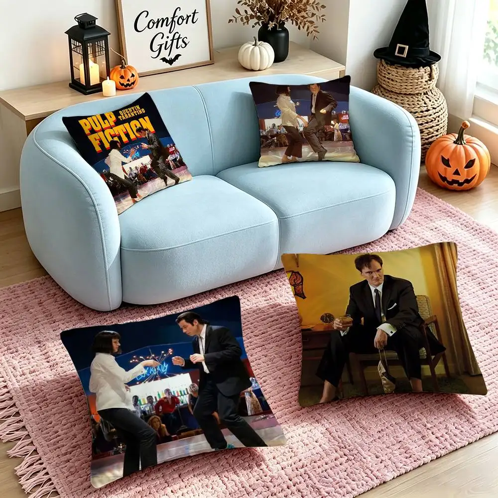 Movie Pulp Fiction  Square Double-Sided printed Pillow Case Bedroom Bedside Pillow Sofa Cushion Cover