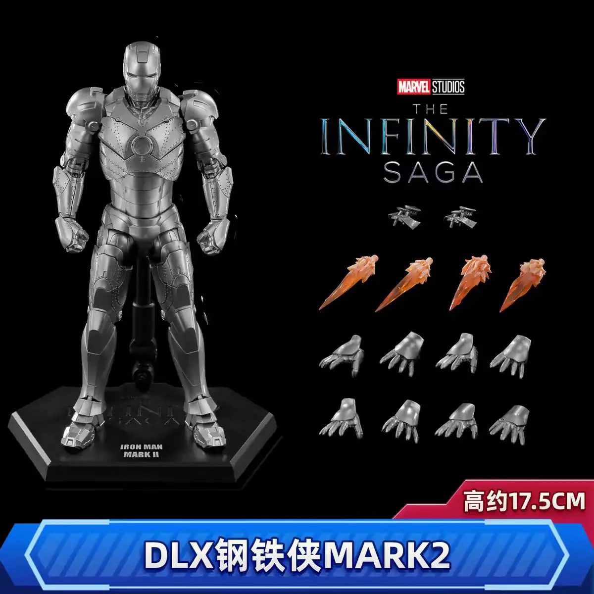 Threezero 3A Marvel's Infinity Saga Iron Man Mark22 Mark2 Mark6 Mark85 Hot Rod Light-up Gearticuleerd Afgewerkt Model Kit Cadeau Speelgoed