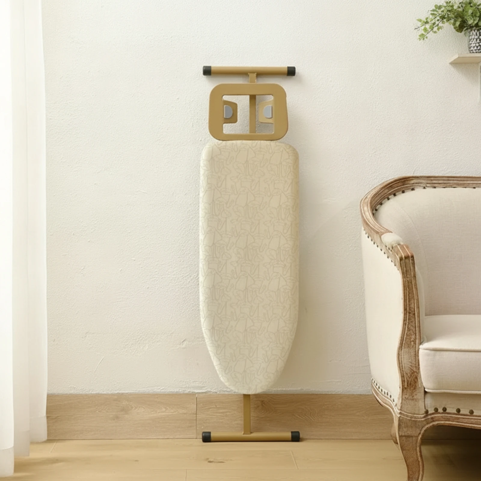 Folding Ironing Board Non-Slip Ironing Board with Metal Frame Furniture Sturdy Long-Lasting for Laundry Room, Apartment