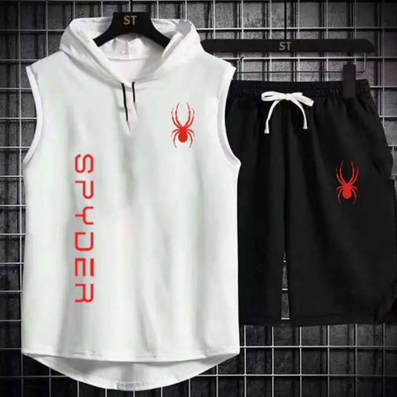 Men\'s track suit summer sportswear two-piece t-shirt shorts brand tracksuit jogging men\'s sports suit fitness clothes exercise